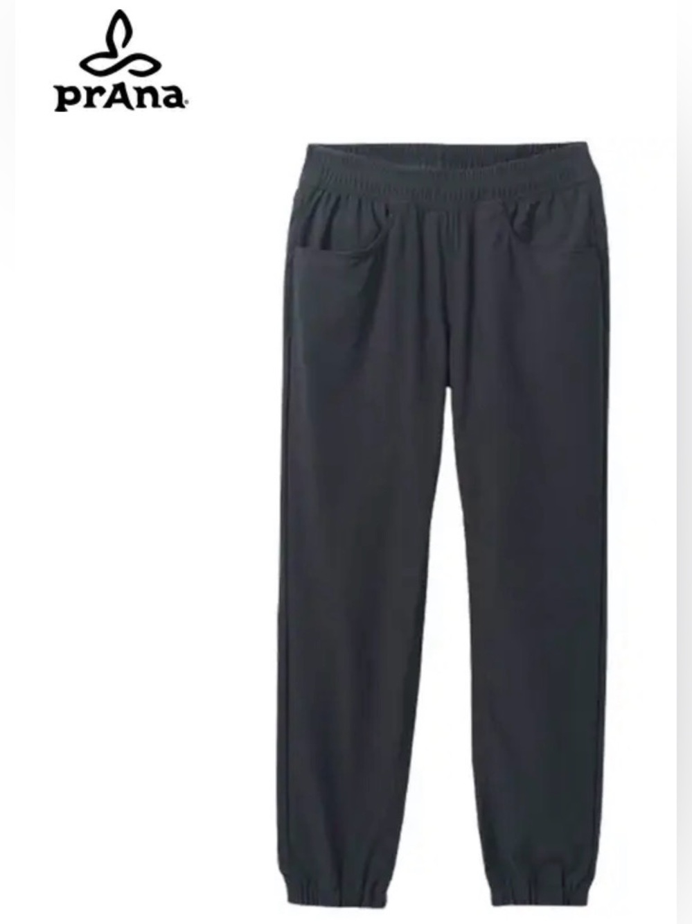 NWT prAna Halle E-Waist Jogger II Dark Iron Relaxed Travel Hiking Pants Size 6